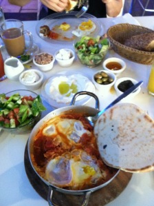 Israeli breakfast in Haifa